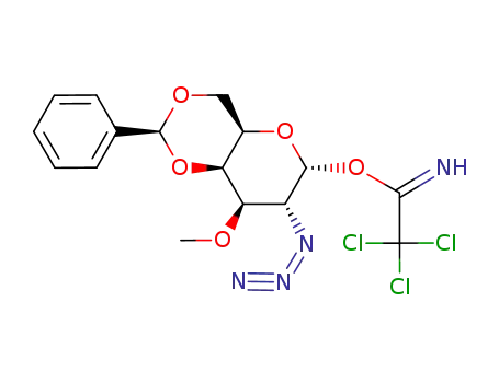 2-azido-4,6-O-benzylidene-2-deoxy-3-O-methyl-α-D-galactopyranosyl trichloroacetimidate
