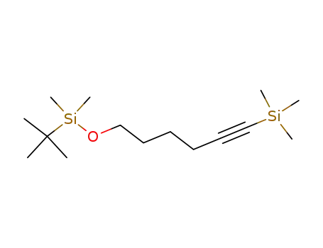 Molecular Structure of 150422-67-6 (Silane, [6-[[(1,1-dimethylethyl)dimethylsilyl]oxy]-1-hexynyl]trimethyl-)