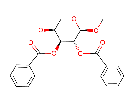 Molecular Structure of 222973-58-2 (methyl 2,3-di-O-benzoyl-β-L-arabinopyranozide)