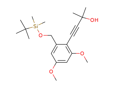 2-methyl-4-<2,4-dimethoxy-6-<<(tert-butyldimethylsilyl)oxy>methyl>phenyl>-3-butyn-2-ol