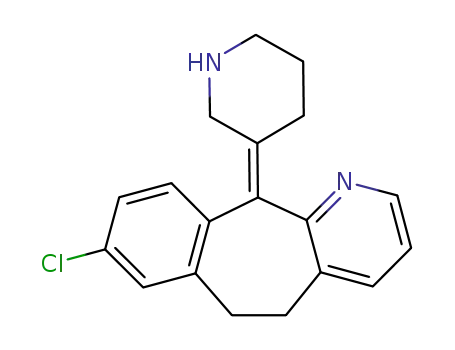 Molecular Structure of 183554-81-6 (8-Chloro-11-piperidin-(3E)-ylidene-6,11-dihydro-5H-benzo[5,6]cyclohepta[1,2-b]pyridine)