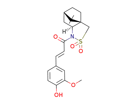 (E)-1-((1R,5S,7S)-10,10-Dimethyl-3,3-dioxo-3λ<sup>6</sup>-thia-4-aza-tricyclo[5.2.1.0<sup>1,5</sup>]dec-4-yl)-3-(4-hydroxy-3-methoxy-phenyl)-propenone