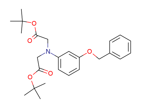 Molecular Structure of 199165-91-8 (Glycine,
N-[2-(1,1-dimethylethoxy)-2-oxoethyl]-N-[3-(phenylmethoxy)phenyl]-,
1,1-dimethylethyl ester)