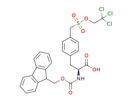 Molecular Structure of 1146758-11-3 (FMoc-4-sulfoMethyl-Phe(Tce)-OH)