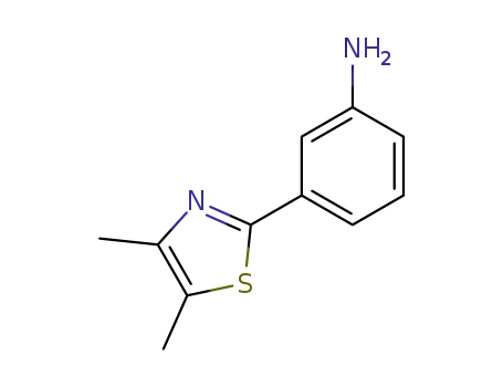 Molecular Structure of 134811-94-2 (3-(4,5-DIMETHYL-THIAZOL-2-YL)-PHENYLAMINE)
