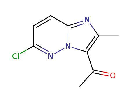 Molecular Structure of 90734-73-9 (1-(6-CHLORO-2-METHYLIMIDAZO[1,2-B]PYRIDAZIN-3-YL)-ETHANONE)