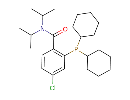 Molecular Structure of 1053223-46-3 (N,N-diisopropyl 4-chloro-2-dicyclohexylphosphinobenzamide)