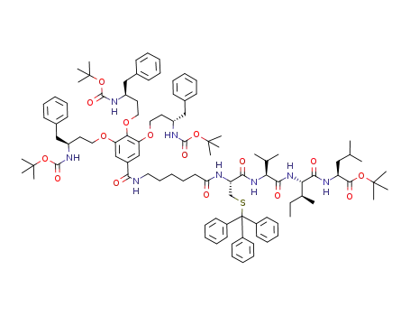 N-(5-{3,4,5-tris(3-N-(tert-butoxycarbonyl)amino-4-phenyl-1-butoxy)benzoylamino}pentylcarbonyl)-S(trityl)-L-cysteinyl-L-valyl-L-isoleucyl-L-leucine t-butyl ester