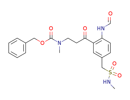 Carbamic acid, [3-[2-(formylamino)-5-[[(methylamino)sulfonyl]methyl]phenyl]-3-oxopropyl ]methyl-, phenylmethyl ester