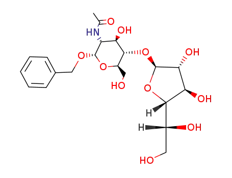 Molecular Structure of 174866-45-6 (Benzyl 2-Acetamido-2-deoxy-4-O-b-D-galactofuranosyl-a-D-glucopyranoside)