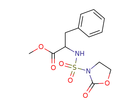 Molecular Structure of 259794-54-2 ((+/-)-methyl 2-{[(2-oxo-1,3-oxazolan-3-yl)sulfonyl]amino}-3-phenylpropanoate)