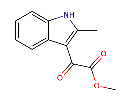 Molecular Structure of 62995-59-9 (METHYL (2-METHYL-1H-INDOL-3-YL)(OXO)ACETATE)