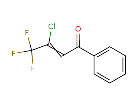 Molecular Structure of 135106-04-6 (2-Buten-1-one, 3-chloro-4,4,4-trifluoro-1-phenyl-)
