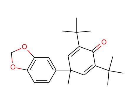 Molecular Structure of 1127943-05-8 (4-(1,3-benzodioxol-5-yl)-2,6-di-tert-butyl-4-methylcyclohexa-2,5-dien-1-one)