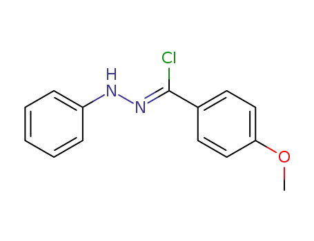 Molecular Structure of 40277-63-2 (4-methoxy-N'-phenylbenzohydrazonoyl chloride)