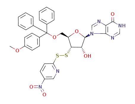 Inosine,
3'-deoxy-5'-O-[(4-methoxyphenyl)diphenylmethyl]-3'-[(5-nitro-2-pyridinyl)
dithio]-