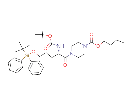 4-[(S)-2-tert-butoxycarbonylamino-5-(tert-butyl-diphenyl-silanyloxy)-pentanoyl]-piperazine-1-carboxylic acid butyl ester