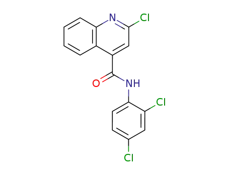 Molecular Structure of 137522-61-3 (2-Chloro-quinoline-4-carboxylic acid (2,4-dichloro-phenyl)-amide)