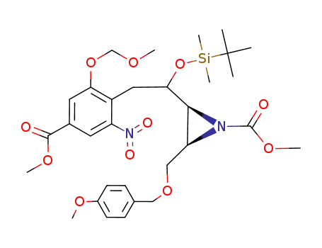 [2S-(2α,3α)]-methyl ester 2-[1-[[(1,1-dimethylethyl)dimethylsilyl]oxy]-2-[(4-methoxycarbonyl)-2-(methoxymethoxy)-6-nitrophenyl]ethyl]-3-[[(4-methoxyphenyl)methoxy]methyl]-1-aziridinecarboxylic acid