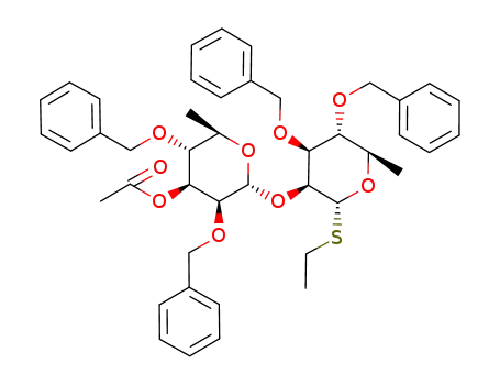 ethyl 2-O-(3'-O-acetyl-2',4'-di-O-benzyl-α-D-rhamnopyranosyl)-3,4-di-O-benzyl-1-thio-α-D-rhamnopyranoside