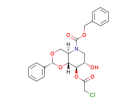 4,6-O-benzylidene-N-benzyloxycarbonyl-3-O-chloroacetyl-1,5-dideoxy-1,5-imino-D-glucitol