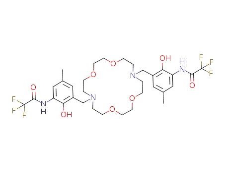 Molecular Structure of 227795-98-4 (7,16-bis(2-hydroxy-5-methyl-3-trifluoroacetamidobenzyl)-1,4,10,13-tetraoxa-7,16-diazacyclooctadecane)