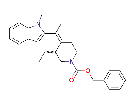 phenylmethyl 3-ethylidene-4-[(1-methylindol-2-yl)ethylidene]piperidine-1-carboxylate