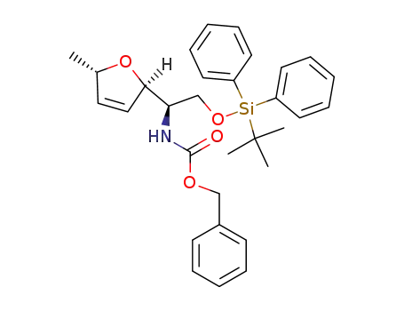 2,5-anhydro-1,3,4,6-tetradeoxy-7-O-<(1,1-dimethylethyl)diphenylsilyl>-6-<<(phenylmethoxy)carbonyl>amino>-D-xylo-hept-3-enitol