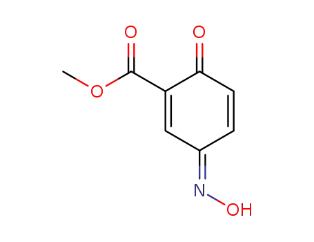 Molecular Structure of 22802-57-9 (3-(Hydroxyimino)-6-oxo-1,4-cyclohexadiene-1-carboxylic acid methyl ester)