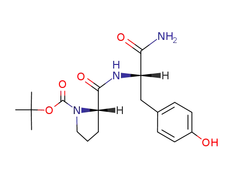 Molecular Structure of 200954-43-4 (L-Tyrosinamide, 1-[(1,1-dimethylethoxy)carbonyl]-L-prolyl-)