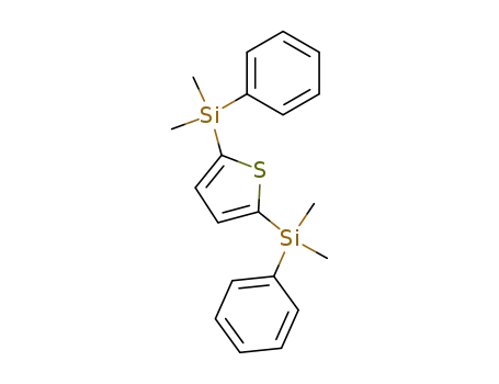 Molecular Structure of 143810-34-8 (2,5-Bis-(dimethyl-phenyl-silanyl)-thiophene)
