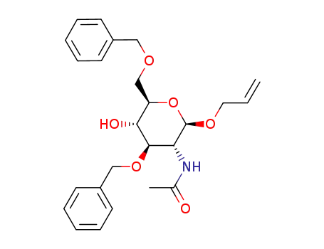 Molecular Structure of 65730-02-1 (2-Propenyl 2-(Acetylamino)-2-deoxy-3,6-bis-O-(phenylmethyl)--D-glucopyranoside)