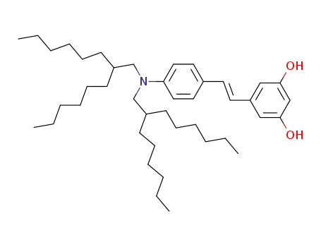 5-((E)-2-{4-[Bis-(2-hexyl-octyl)-amino]-phenyl}-vinyl)-benzene-1,3-diol