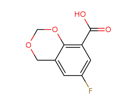 Molecular Structure of 321309-28-8 (6-FLUORO-4H-1,3-BENZODIOXINE-8-CARBOXYLIC ACID)