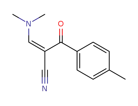 Molecular Structure of 96232-41-6 (2-[(DIMETHYLAMINO)METHYLENE]-3-(4-METHYLPHENYL)-3-OXO-PROPANENITRILE)