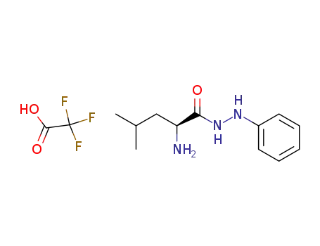 Molecular Structure of 77162-15-3 (L-Leucine, 2-phenylhydrazide, mono(trifluoroacetate))