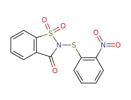 Molecular Structure of 16239-03-5 (N-(2-NITROPHENYLTHIO)SACCHARIN, 95%)