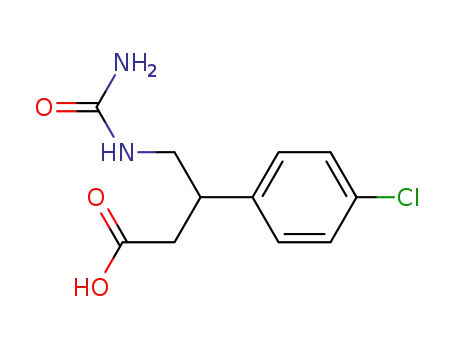 Molecular Structure of 213407-13-7 (6-(4-chlorophenyl)-4-ureidobutyric acid)
