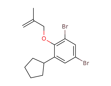 6-cyclopentyl-2,4-dibromophenyl 2-methallyl ether