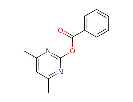Molecular Structure of 93524-94-8 (Benzoic acid 4,6-dimethyl-pyrimidin-2-yl ester)