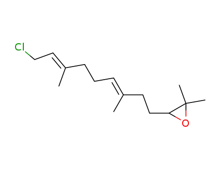 Molecular Structure of 63058-28-6 ((E,E)-1-chloro-10,11-epoxy-3,7,11-trimethyl-2,6-dodecadiene)