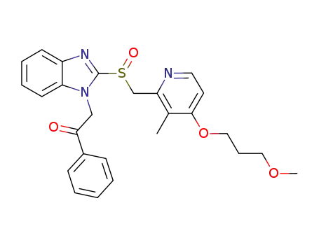 Molecular Structure of 1052003-67-4 (1-phenacyl-2-{[4-(3-methoxypropoxy)-3-methylpyridin-2-yl]methylsulfinyl}-1H-benzimidazole)