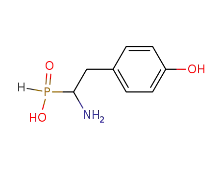 Molecular Structure of 125402-59-7 (Phosphinic acid, [1-amino-2-(4-hydroxyphenyl)ethyl]-)