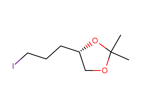 Molecular Structure of 123151-59-7 (1,3-Dioxolane, 4-(3-iodopropyl)-2,2-dimethyl-, (4S)-)