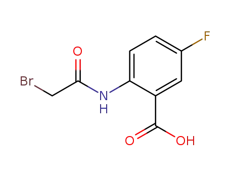 Molecular Structure of 178270-68-3 (2-(2-Bromo-acetylamino)-5-fluoro-benzoic acid)