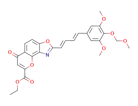 ethyl 2-[(1E,3E)-4-(3,5-dimethoxy-4-methoxymethoxyphenyl)-1,3-butadienyl]-6-oxo-6H-pyrano[2,3-e]benzoxazole-8-carboxylate