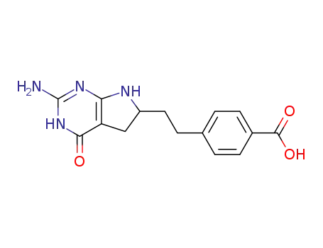 4-<2-(2-amino-4(3H)-oxo-5,6-dihydro-7H-pyrrolo<2,3-d>pyrimidin-6-yl)ethyl>benzoic acid