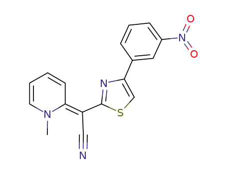 (E)-2-[1-methylpyridin-2(1H)-ylidene]-2-[4-(3-nitrophenyl)thiazol-2-yl]acetonitrile