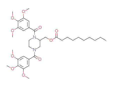 데칸산, (1,4-비스(3,4,5-트리메톡시벤조일)-2-피페라지닐)메틸 에스테르