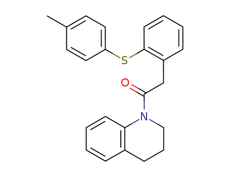 Molecular Structure of 207349-81-3 (1-(3,4-Dihydro-2H-quinolin-1-yl)-2-(2-p-tolylsulfanyl-phenyl)-ethanone)